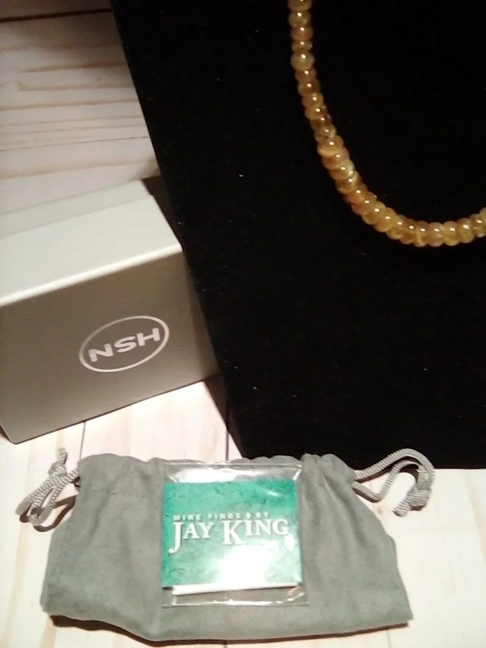 Jay King Egg Yolk Amber Necklace With Sterling  MIB 